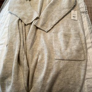 Heather tan/gray long cardigan from UpWest NWT